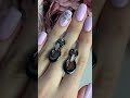 Silver earrings with ceramics