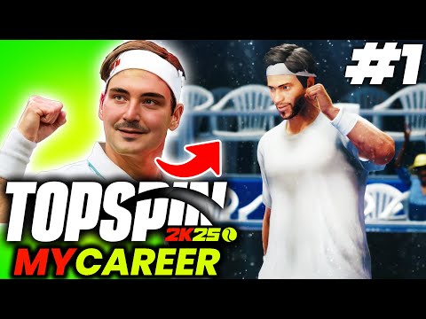 Let’s Play Top Spin 2K25 Career Mode | MyCareer #1 | THE BEGINNING! | First Impressions