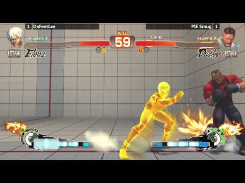 USF4 @ Last Man Standing 1.7 - DaFeetLee (Elena) vs PIE Smug (Dudley) [720p/60fps]