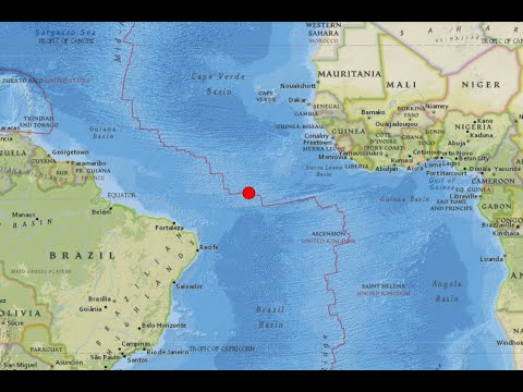 6.9 Earthquake Mid Atlantic Ridge 9/18/2020