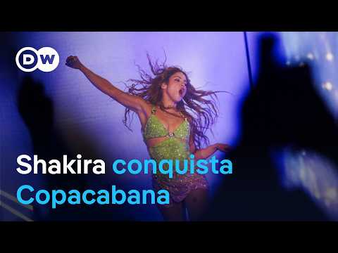 La cantante colombiana Shakira actuó en Río de Janeiro ante dos millones de personas.