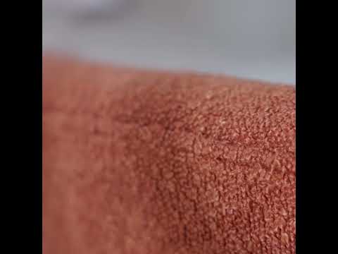 Video Raph - Fauteuil en tissu bouclette et bois