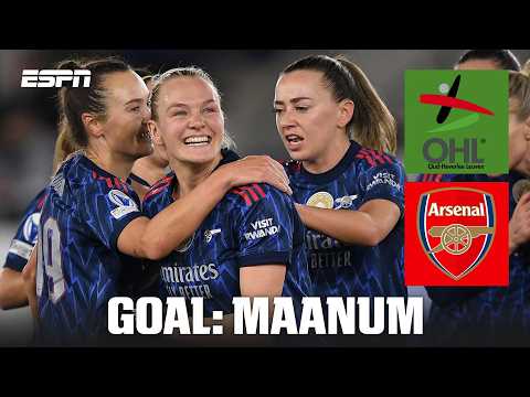 GOAL! 0-1: Frida Maanum heads Arsenal into the lead over OH Leuven | UEFA Women’s Champions League