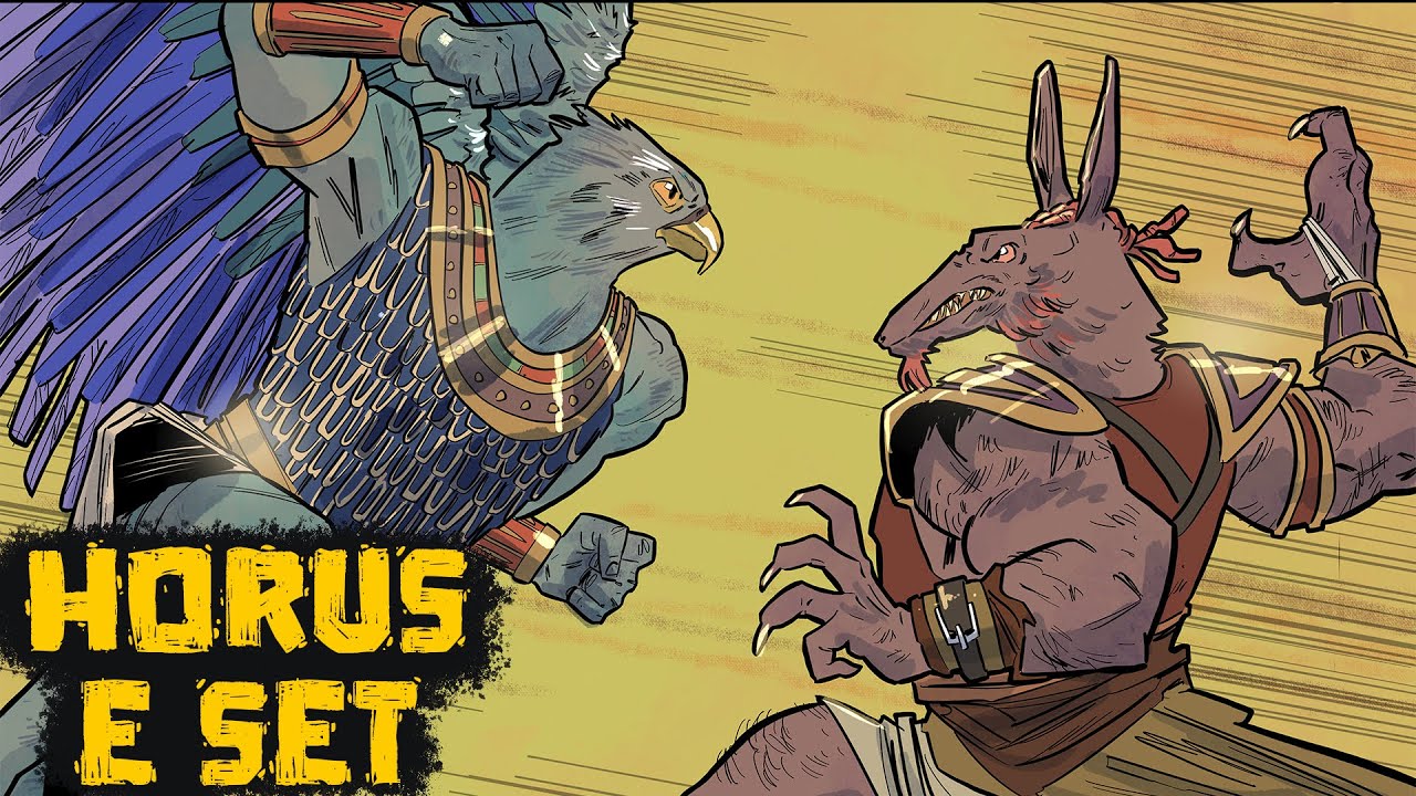 Hórus e Set: A Disputa pelo Trono do Egito - Mitologia Egípcia em Quadrinhos - Foca na História