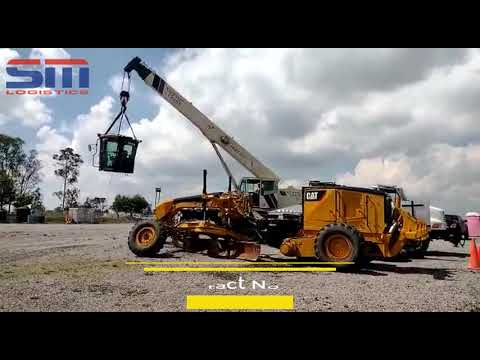How to ship Motor Graders Caterpillar 140M by 40 Opentop Container?