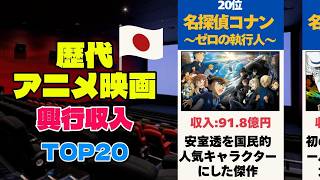 歴代アニメ映画興行収入ランキングTOP20！ジブリやコナンを抑えた堂々の第1位はあの作品？#ランキング #アニメ #ジブリ #名探偵コナン #映画館 #鬼滅の刃 #千と千尋の神隠し #アニメ映画