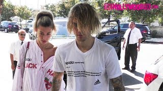 Justin Bieber & Hailey Baldwin Are Asked About Selena Gomez's Health At Joan's On Third 10.12.18