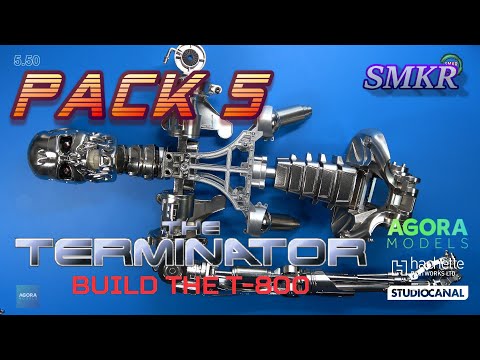 Agora Models Build the T-800 Terminator Pack 5 Stages 41 - 50 - The Spine and Pelvis in 4K