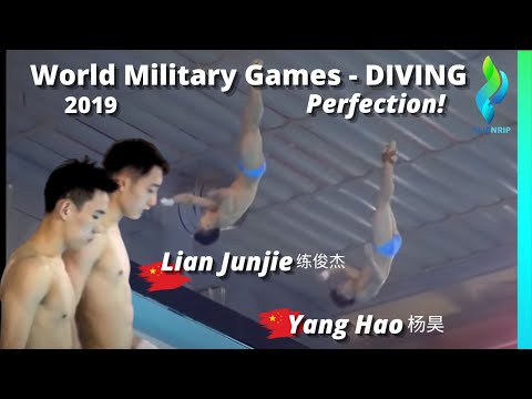 2019 Lian Junjie & Yang Hao Military Games Mens 10 meter double diving - 杨昊 练俊杰