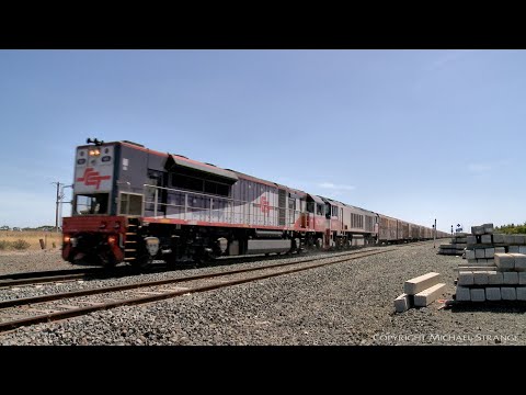 SCT003 Australian Diesel Locomotive Long End Leading 5PM9 Freight Train  (17/1/2021) - PoathTV