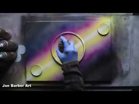 How to Paint Planets - Galaxy - Stars - Easy Spray Paint Art