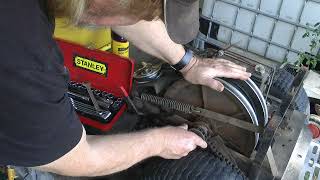 How to adjust Drive chain on Greenfield Rider mower.    Please subscribe.