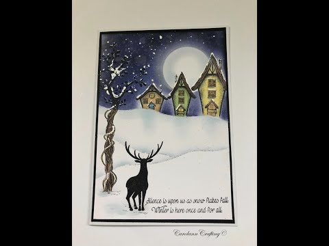 Tarjeta con escena navideña de Lavinia