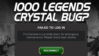 1000 Legends Crystal Bug Caused The Game To Go Down | Marvel Contest of Champions