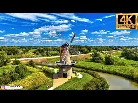 Windmill " Corn Mill de Hoop" (Gorinchem - The Netherlands) - Drone footage Ultra HD 4K