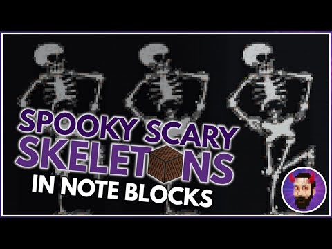 Spooky Scary Skeletons ♪ Minecraft Note Block Song (Lyrics)