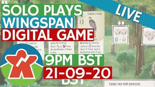 Solo Mode - Wingspan Digital Board Game - LIVE - The Broken Meeple