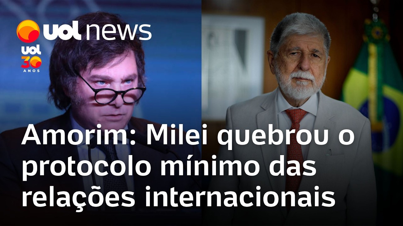 Celso Amorim diz que Milei quebrou o protocolo mínimodas relações internacionais