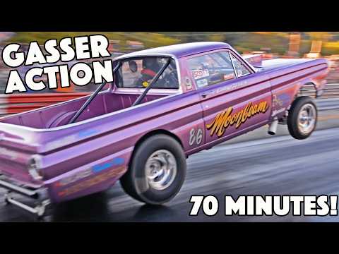 WILD GASSER ACTION - Intense Vintage Drag Racing Compilation Video