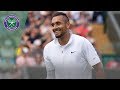 Nick Kyrgios jokes with the crowd about bad serving | Wimbledon 2019