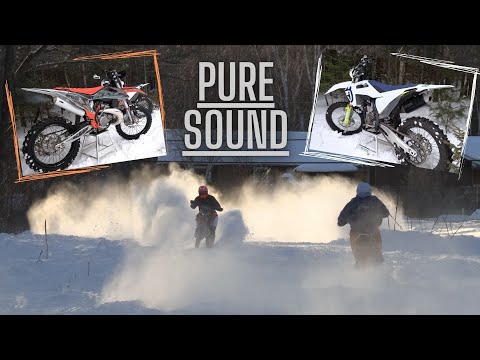 DIRT BIKES IN THE SNOW!! *2020 KTM/HUSQVARNA 250 SX & FC 350* | 2 Stroke vs 4 Stroke | 4K