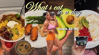 what i eat in a day! *realistic* | how i tracked my food to lose 30 lbs