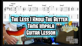 How to play The Less I Know The Better · Tame Impala Guitar Lesson