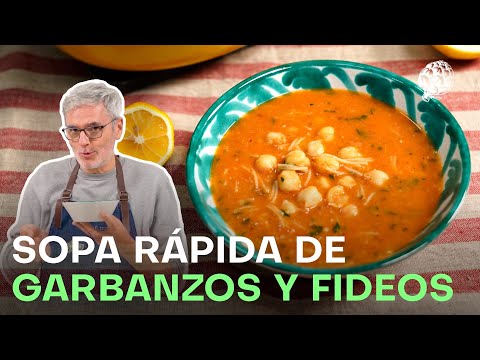 Sopa de garbanzos y fideos: la receta rápida de un clásico | EL COMIDISTA