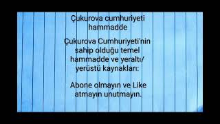 Çukurova cumhuriyeti kurgusal devleti hammaddeleri yavaşlatır hali izl