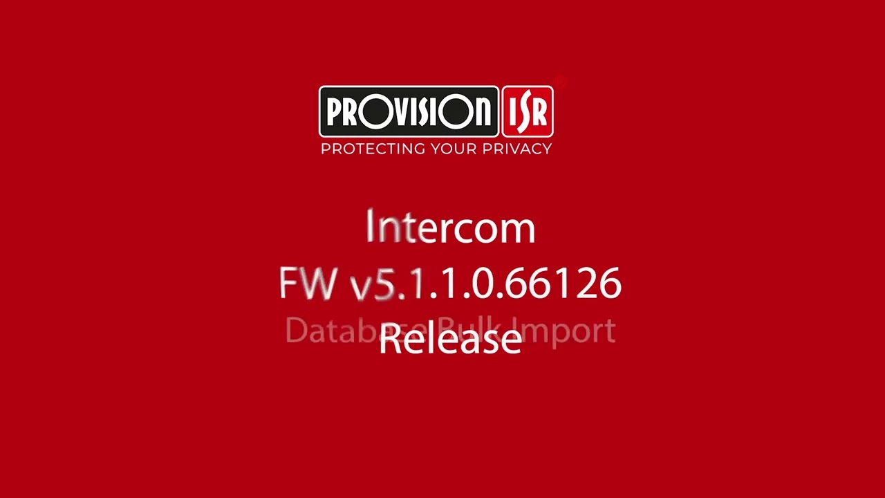INTERCOM firmware update v5 1 1 0 66126