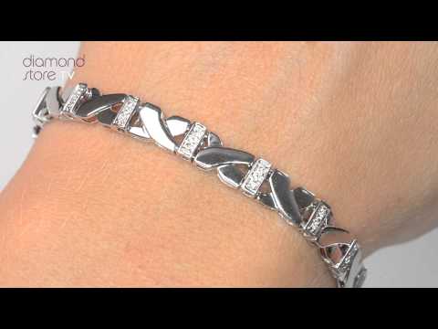 i3441 -EVERYDAY BRACELET 0.30CT DIAMOND 9K WHITE GOLD
