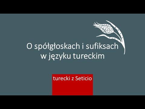 6. Turecki z Seticio - Lekcja 6 - O spółgłoskach i sufiksach w języku tureckim
