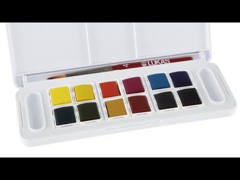 Lukas Studio Auqarell Watercolor 12 Half Pan Travel Box Review