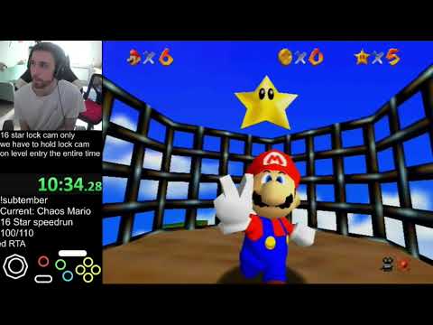 [Visual] SM64 - Lock / Fixed Camera only RTA (World First Completion) by Bubzia