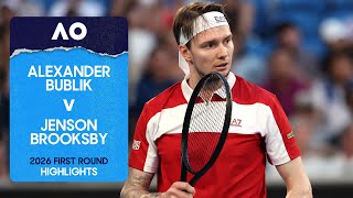 Alexander Bublik v Jenson Brooksby Highlights | Australian Open 2026 First Round
