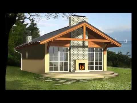 Domy letniskowe z kominkiem zewnętrznym - gotowe projekty