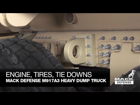 Engine, Tires and Tie Downs - Mack Defense M917A3 Heavy Dump Truck