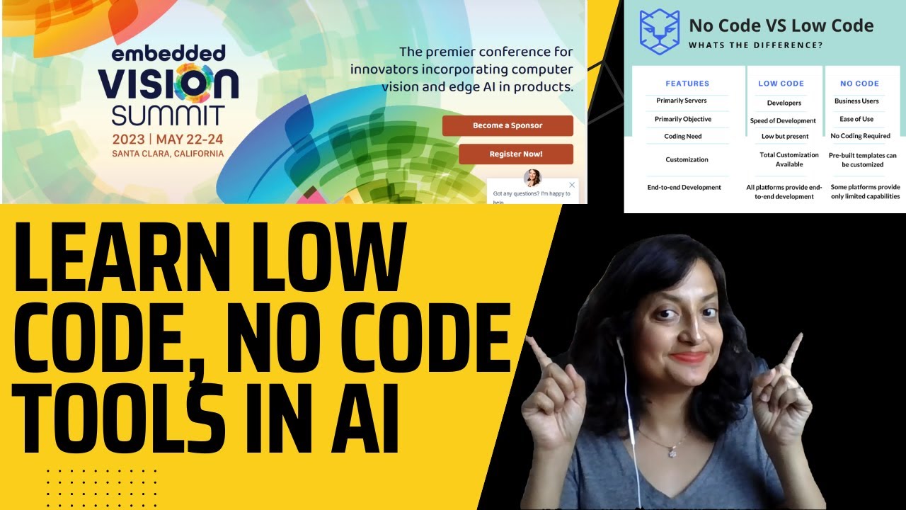 Learn No-Code/Low Code Platforms at the Embedded Vision Summit, 2023