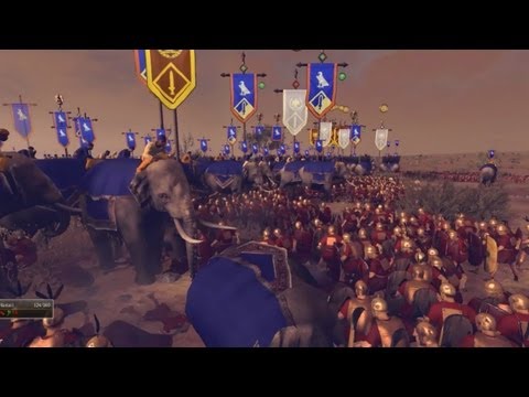 Total War: Rome 2 - The Mighty African War Elephants vs Roman Testudo Formation