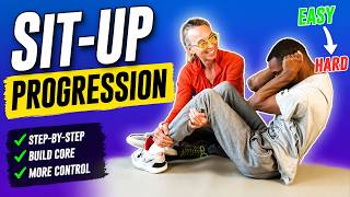 Weak Core? Try This Sit-Up Progression 👨🏾🦱💪🏽 | Athetoid Cerebral Palsy PT #11