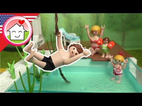 Playmobil English Summer Fun Pool Stories - The Hauser Family Mega Pack