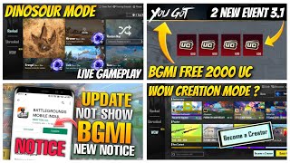 🔴How To Get FREE UC In Bgmi/Update Option Not Showing Bgmi 3.1 Update /Wow Mode Coming In 3.1 Update