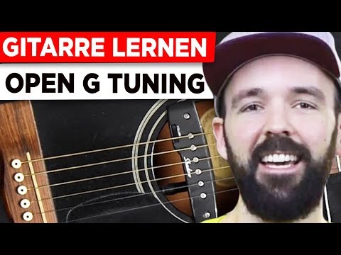 Learn guitar - Open G Tuning - easy & in German