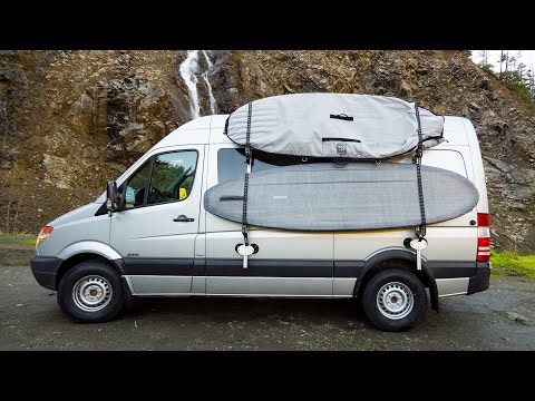 Sprinter Van SUP Rack For Surfboards, Paddle Boards, Kayaks, And Ladders (VertiRack) Video