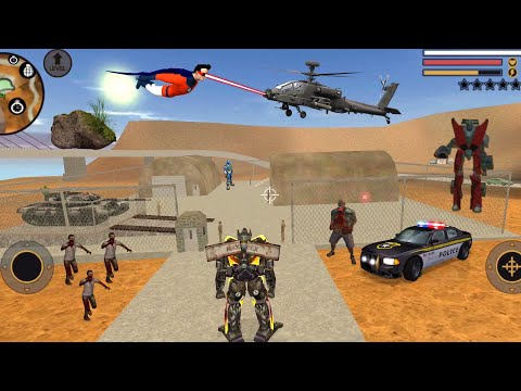Vegas Crime Simulator (Transformer Monster Truck Fight War Robots) Base 2.0 - Android Gameplay HD