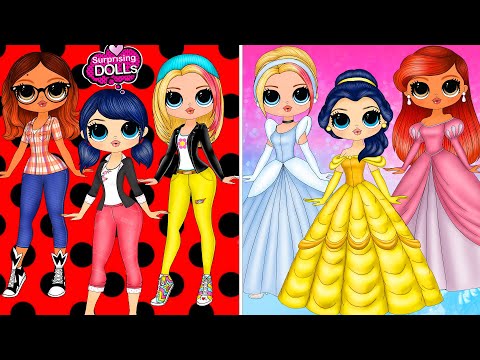 Miraculous Ladybug as Disney Princess - DIY Paper Dolls & Crafts