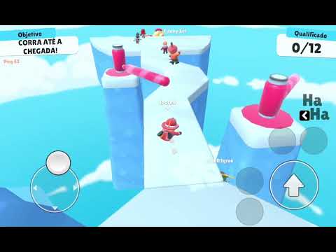 JOGUEI PELA PRIMEIRA VEZ STUMBLE GUYS E GANHEII AS RODADAS!!