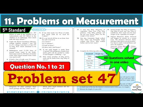 Problem set 47 | Problems on Measurement | Chapter 11 | 5th standard | Maths