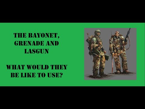 The standard issue weapons of the Astra Militarum: The bayonet, lasgun and grenade | Warhammer lore