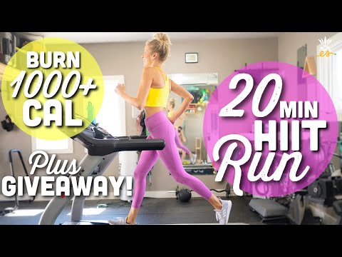 20-Min Interval Run + Giveaway! | Burn 1000+ Calories